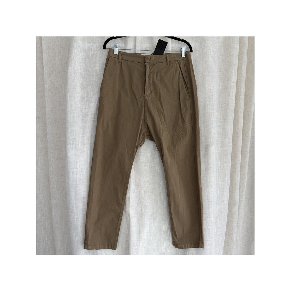 Nili Lotan Paris Pants Womens 0 Brown Fawn Drop Crotch Baggy Ankle Pants NWT